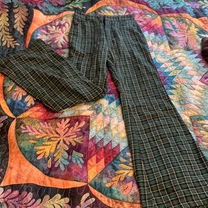 green plaid pants
